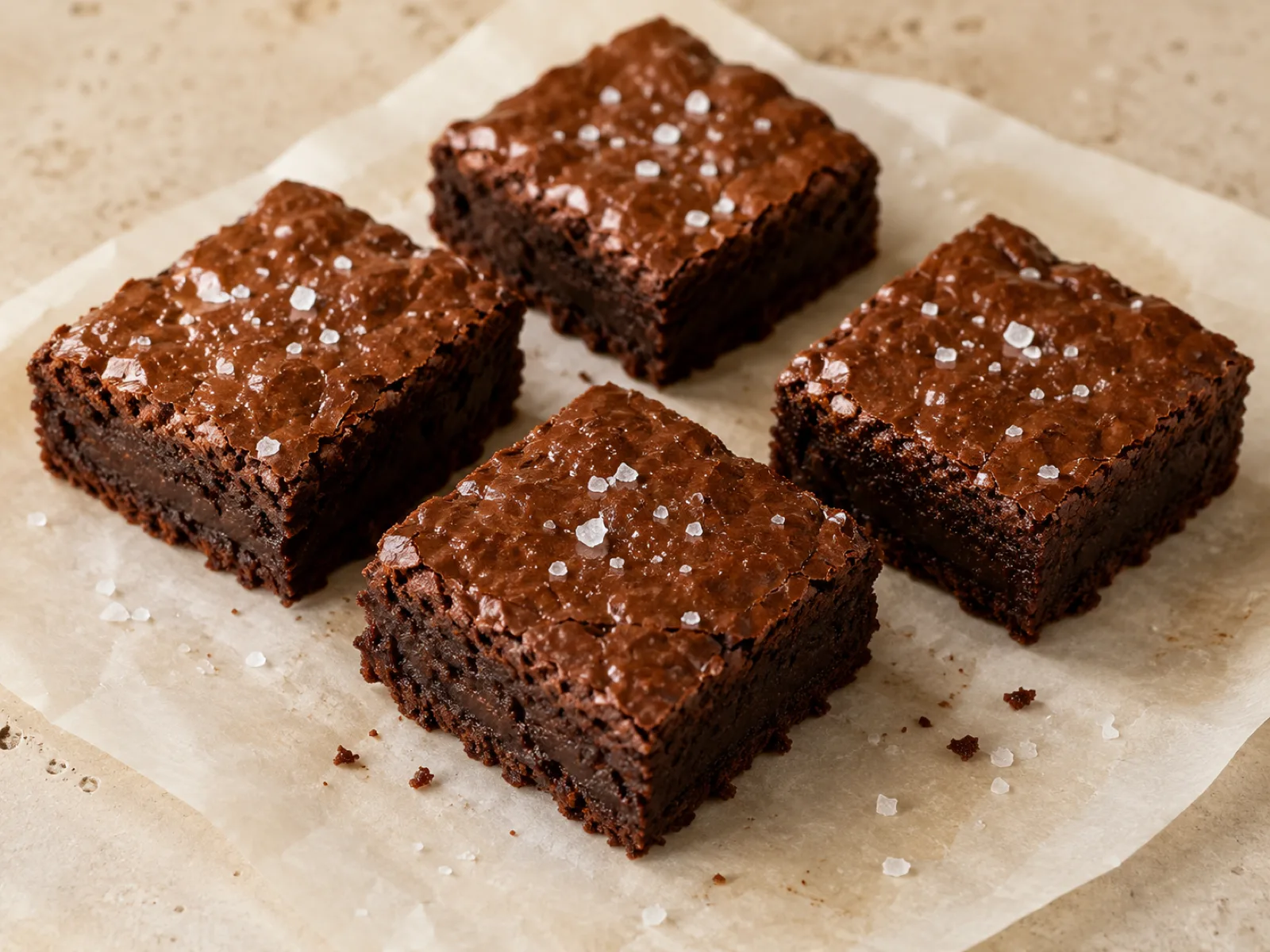 Sea-salt brownies